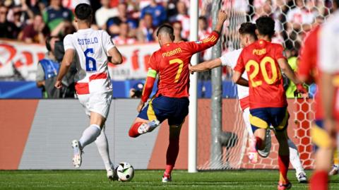 Alvaro Morata puts Spain ahead against Croatia