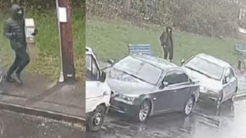 CCTV images of the Hanging Heaton robbery suspects, March 2024