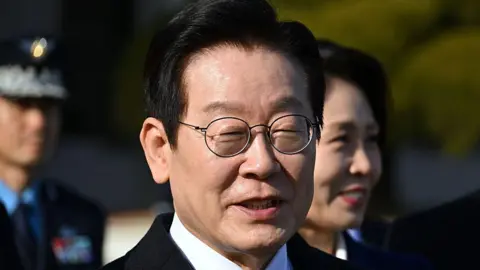 Close up photo of South Korean President Lee Jae Myung