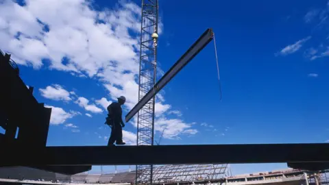 Getty Images construction worker at stadium