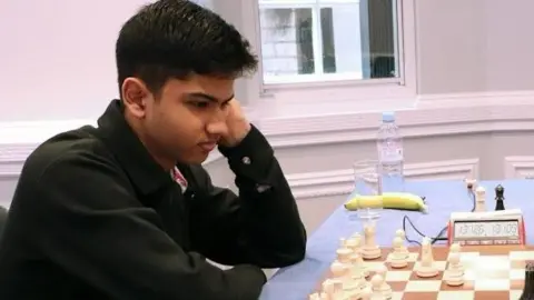 Jitendra Royal Shreyas Royal taking part in a chess tournament