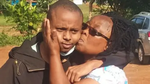 Gerald Carisha Billy Mwanji suffers a little when his mother accepted him after his release after his kidnapping 