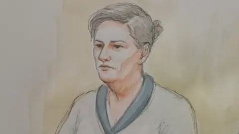 Helen Tipper A court sketch of a defendant