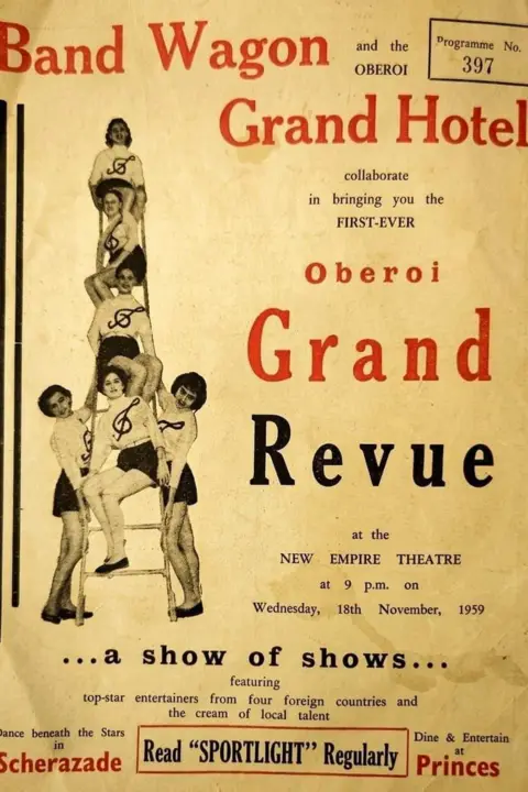 Vivian Hansen/Author’s Collection A 1959 poster for a Band Wagon Revue at Calcutta’s Grand Oberoi. (Courtesy: Vivian Hansen/Author’s Collection)