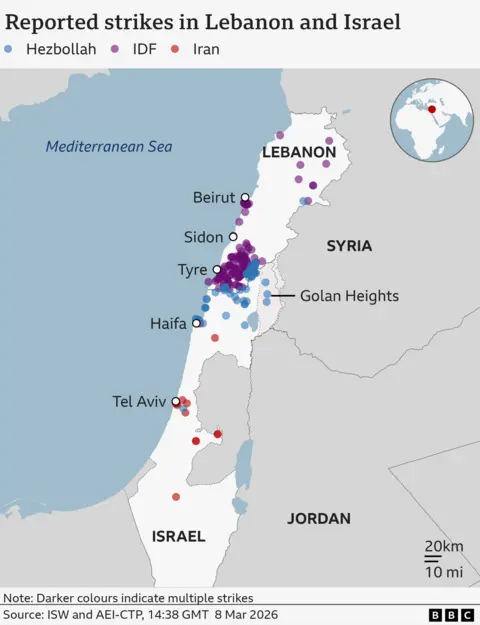 In maps: Strikes across Iran and the Middle East