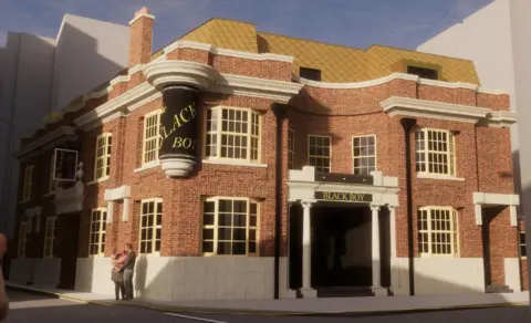 Staniforth Architects An artist's impression of what the Black Boy would look like 