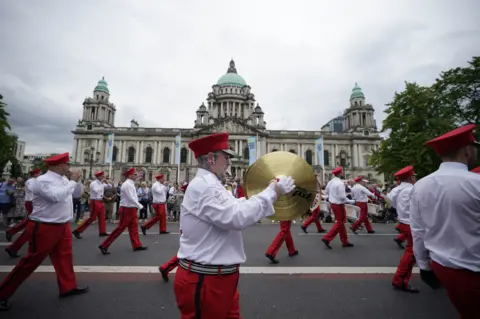 PA Media Twelfth of July parade in Belfast 2022