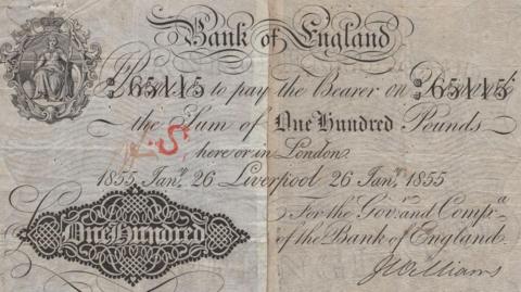 Auctioned bank note