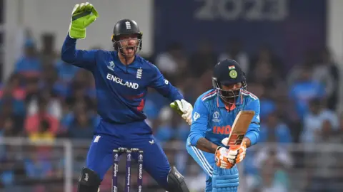 England wicketkeeper Jos Buttler and India batter Ravindra Jadeja