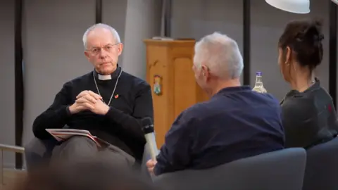 BBC The Archbishop of Caterbury at the University of Exeter