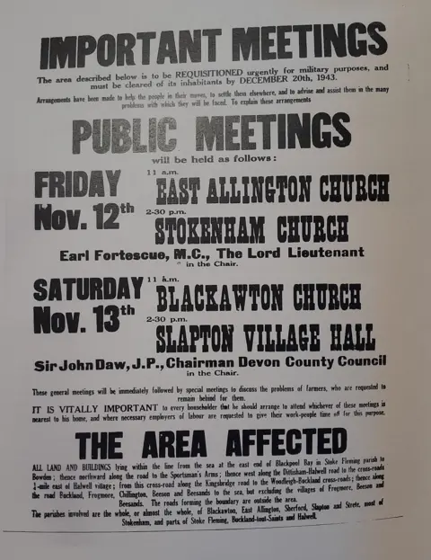 Slapton evacuation poster