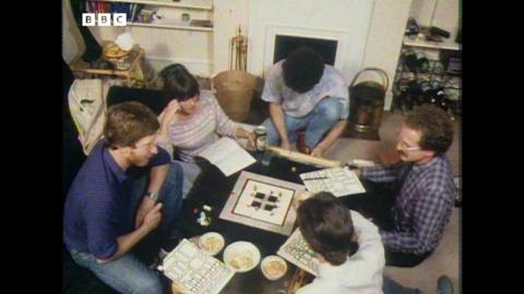 Games Workshop founders Steve Jackson and Ian Livingstone play Dungeons & Dragons.