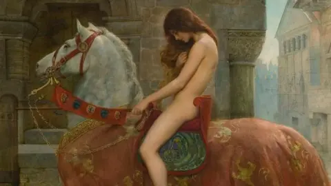 Herbert Art Gallery The painting of Lady Godiva on a horse