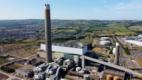 Getty Images Aerial shot of Kilroot power station near Carrickfergus