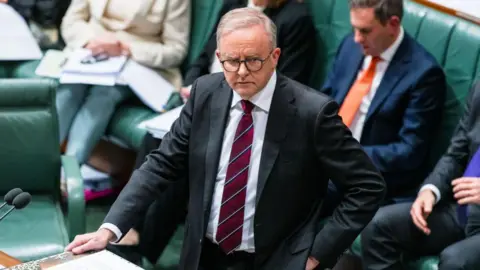 Getty Images Anthony Albanese in Parliament