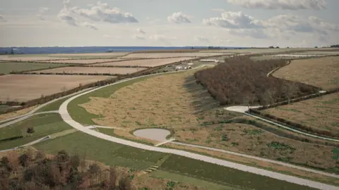 Environment Agency The image shows a flat green landscape where there are plans for a reservoir