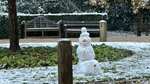 Team Beaglie Snowman made in Uppingham, in Rutland