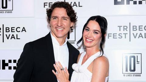 Getty Images Justin Trudeau and Katy Perry at the Tribeca Festival's World Premiere