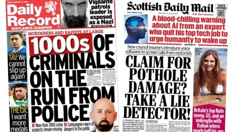 Scotland's papers: 13 February