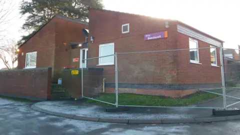 The fenced-off Beechcroft care home