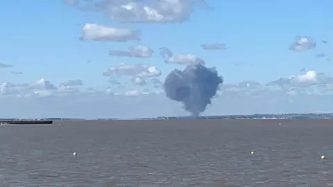 Simon Anderson Fire as seen from Herne Bay Pier