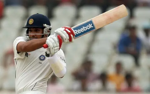 AFP ndian Board President's XI criketer Rohit Sharma plays a shot during their four-day practice match against Australia in Hyderabad on October 2, 2008. The Australian team are playing a four-day practice match in the city ahead of their four Test match series with India.