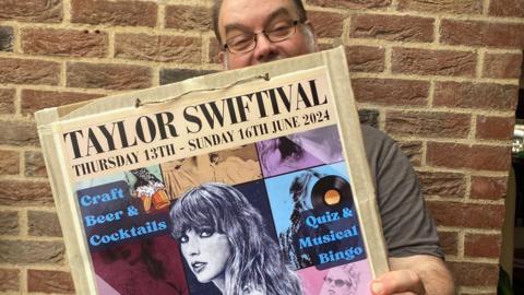 Posters advertising a Taylor Swiftival