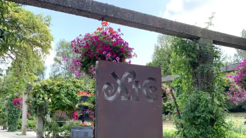 The other side of the new artwork following its installation in Queen's Park in Swindon.