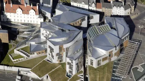 Adam Elder An aerial view of the Holyrood Parliament