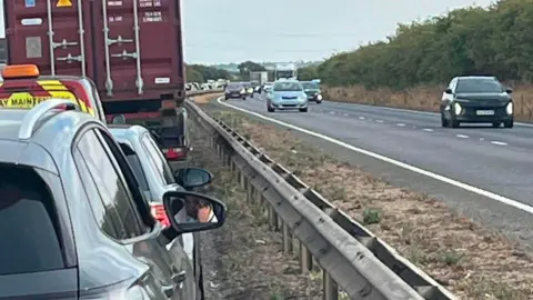Supplied A1 southbound traffic jam