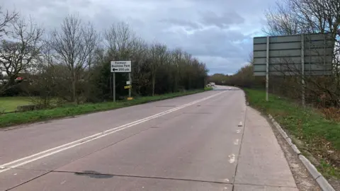 An empty road which is the A38 link road to the M5 from Wellington which is due an upgrade