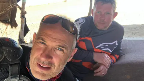 John Kelly Restaurant co-owner John Kelly with his friend Simon Lewis who died in a motorbike crash