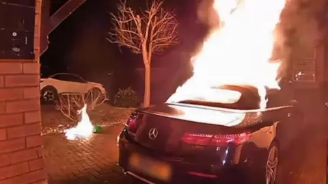 Car in flames