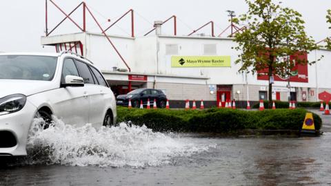 Heavy rain led to Crawley's home leg of the League Two play-off semi-final being rescheduled