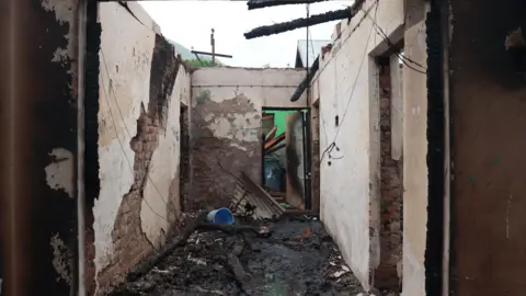 A ruined home in Muridke