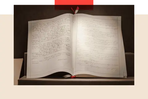 BBC / Matt Goddard Copies of the original Geneva conventions