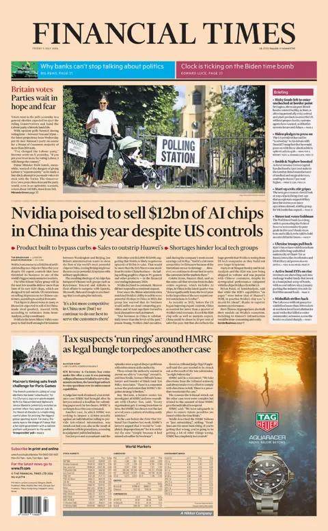 The headline in the Financial Times reads: 