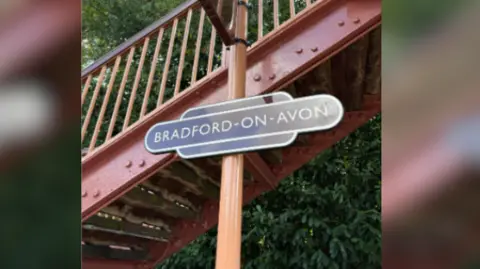 A sign which says 'Bradford-on-Avon'