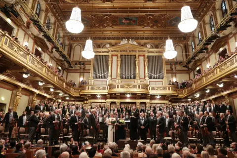 Dieter Nagl for Vienna Philharmonic The Vienna Philharmonic Orchestra and conductor Riccardo Muti at the Musikverein concert hall