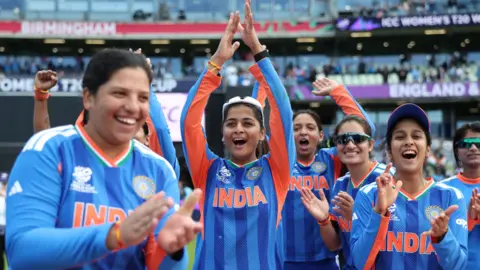 India players celebrate victory