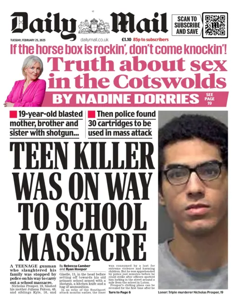 Daily Mail front page