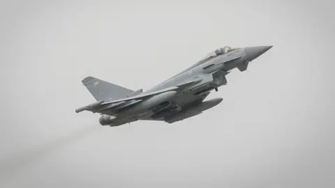 An RAF Typhoon jet