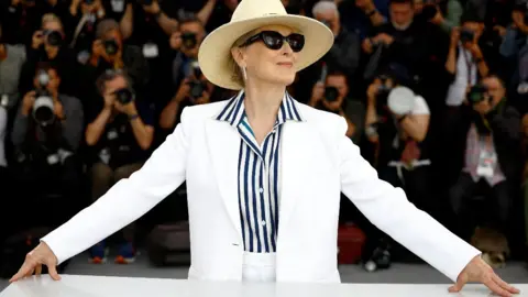 Reuters Meryl Streep, who will be awarded with an Honorary Palme d'Or, poses during a photocall before the opening ceremony of the 77th Cannes Film Festival in Cannes, France, May 14, 2024.