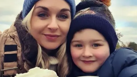 Brain Tumour Research Laura Kurtul pictured next to her six year-old son, Taylan