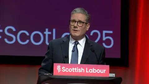 PM Keir Starmer at the Scottish Labour conference in Glasgow