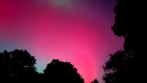 Steve Hubbard Screams, Cambridgeshire. Northern Lights 10/10/24 Taken at 10 p.m