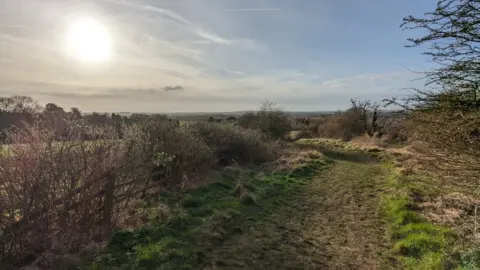 Cliff walk alongside the River Trent