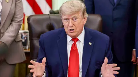 US President Donald Trump speaks during a proclamation signing in the Oval Office of the White House in Washington, DC, US, on Thursday, June 11, 2026. 