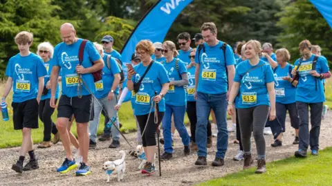 Parkinson's UK Walkers taking part in the Walk for Parkinson's