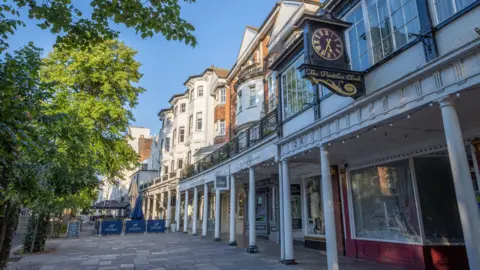 A shot of the Pantiles in Tunbridge Wells.